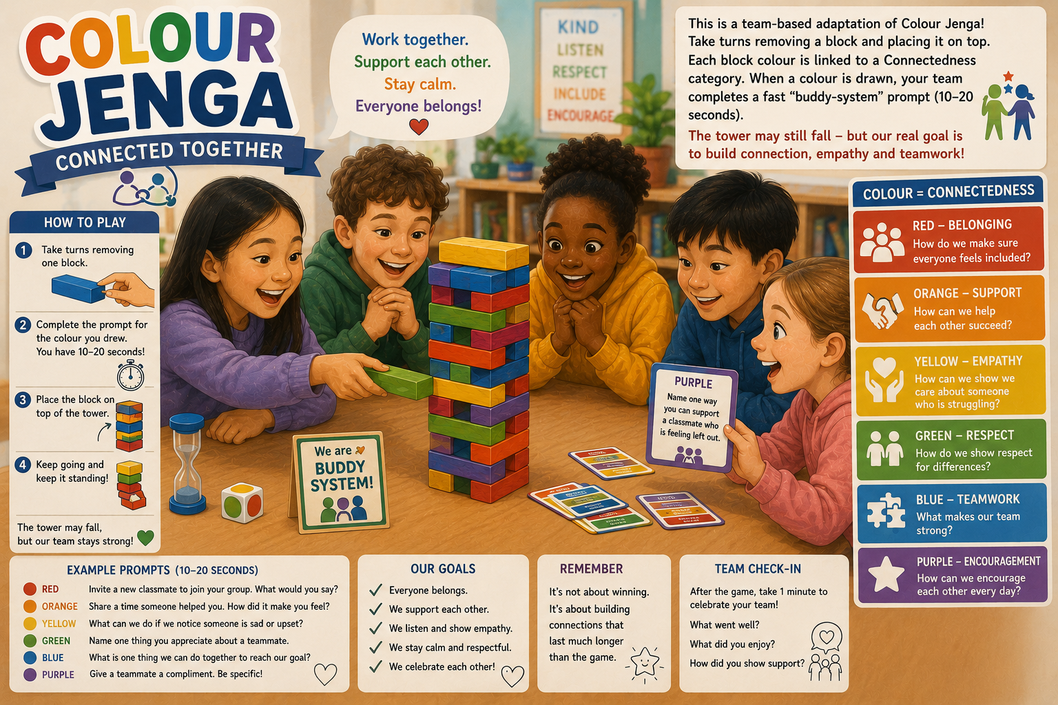 Colour Jenga: Buddy Tower