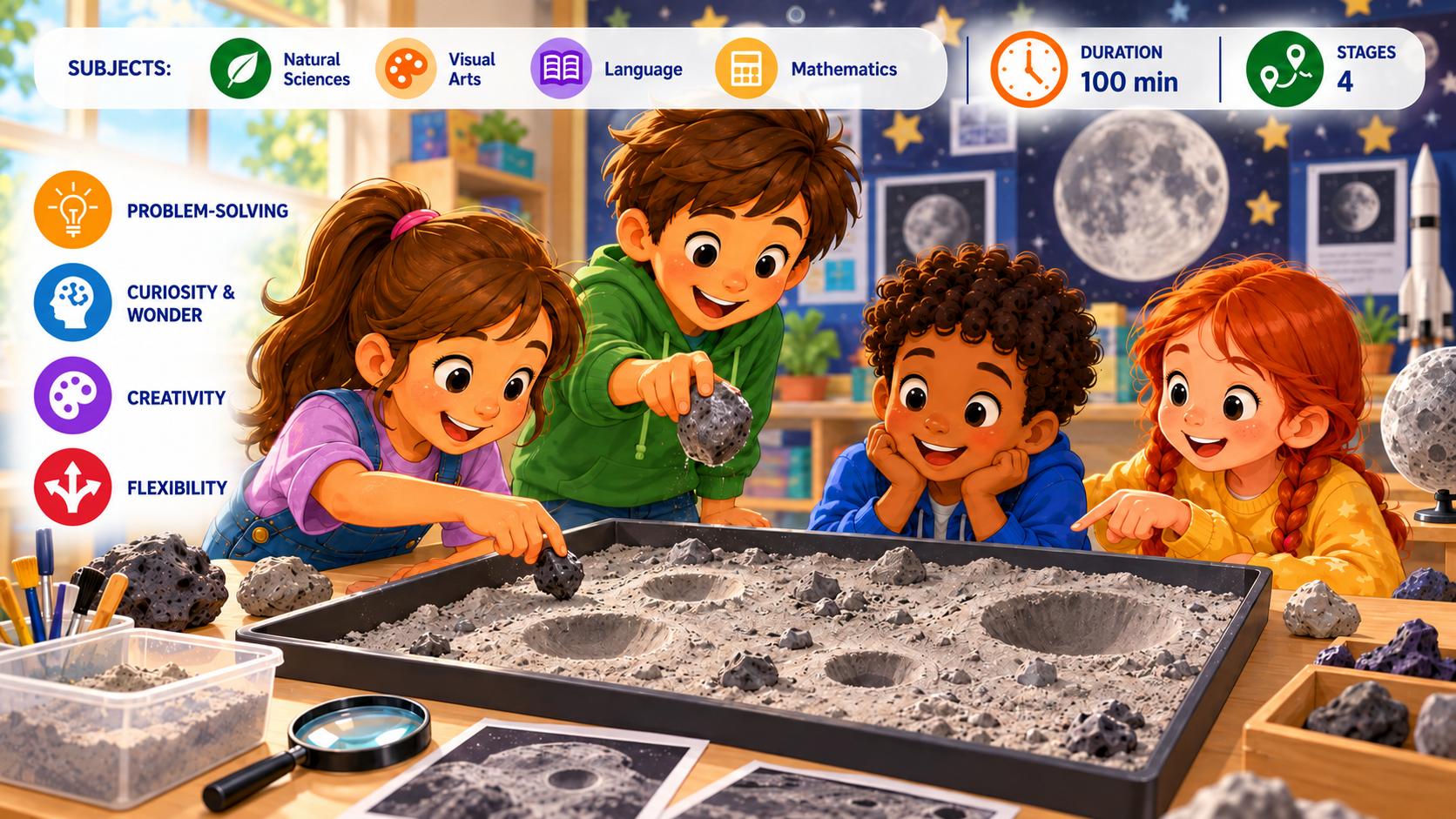 Create a lunar landscape