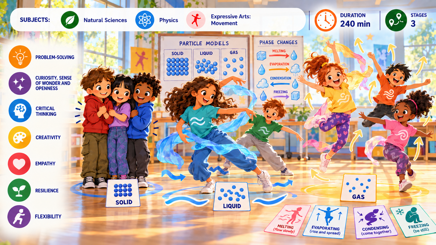 States of matter in motion