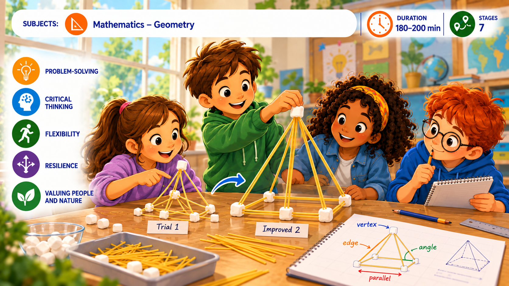 Spaghetti and Marshmallow Pyramid Challenge